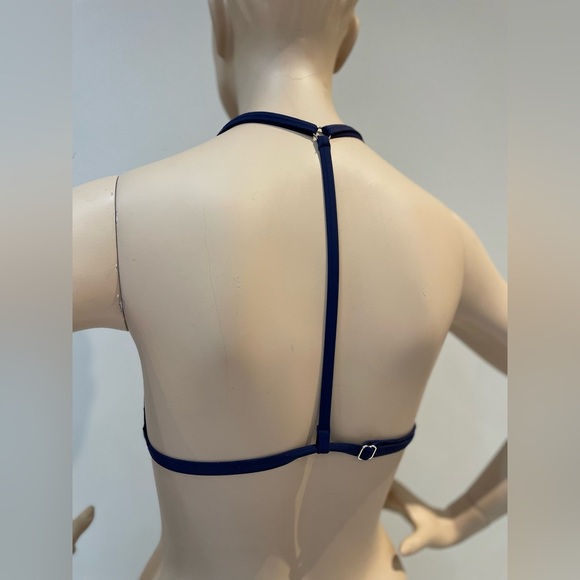 LA VIE EN ROSE | AQUA ~ Polka dot triangle bikini top Size Small - Picture 5 of 7